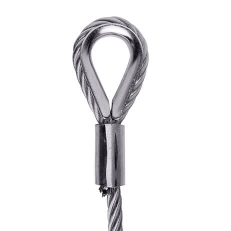1-leg stainless steel wire rope sling with thimbles - 8405 | LIFTEUROP