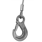Stainless steel eye sling hook with latch - CROCHIN14 | LIFTEUROP